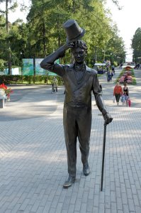 Памятник на родине Георгия Вицина в Зеленогорске (Терийоки)