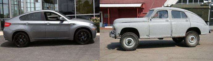 А может "Победа" - SUV? Или X6 седан фэстбак? По габаритам они примерно одинаковы.