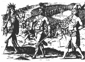 Первая газовая атака 1531-35... г.

Впервые с газовой атакой столкнулись конкистадоры экспедиции Ордаса на Ориноко; вот как это описывает Овьедо со слов участников:  Впереди войска карибов шли подростки и несли каждый в одной руке горшок с горящими углями, а в другой   молотый перец, и кидали его в огонь, а поскольку они находились с подветренной стороны, то дым шел на христиан и причинил им немалый ущерб, ибо, вдохнув того дыма, они начали беспрерывно чихать и оттого едва не потеряли рассудок . Газовые атаки использовались также при осаде форта, но это средство было ограничено в применении, так как целиком зависело от направления ветра.