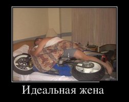 И что в ней идеального ?!кормить её так же нужно ,обувь тоже постоянно менять,то ей цепочку новую надо ,то лак,краску, то бирюльки всякие .и к стати женщина пилит мозг а эта штука ,порой ,реально выносит ....так что насчёт её идеальности можно поспорить... 

Источник:  © M.fishki.net