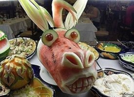 Овощные и фруктовые  скульптуры - новый тренд сезона!