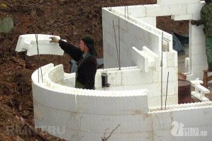 А в чём новизна? Блоки из пенопласта в строительстве используют очень давно. Или новизна в том, что дом полусферой?