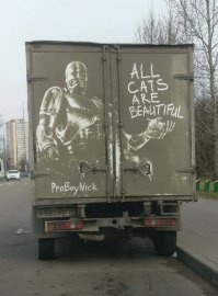 Только вчера этого соболя видел, думал на светофоре сфотаю, но проехали два перекрестка на зеленый, и разъехались в разные стороны.