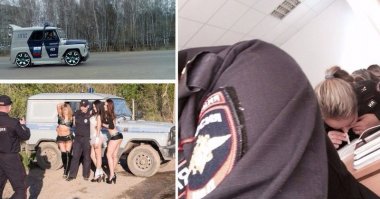 Так я не понял: полицию боятся больше, чем убийц и воришек, потому что они фотографируются с девушками с пониженной социальной ответственностью?