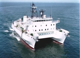 Вот такое судно надо, крайне устойчивое и мало восприимчивое даже к сильным штормам.