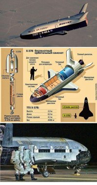 Господи, какое счастье, что у нас есть специалисты, способные по простой фотографии распознать все характеристики техники.
Слушай, нам тут в СВР (Служба Внешней Разведки) наш агент в ВВС США передал не какие-то невнятные фотографии с телескопа, а чёткие снимки самолета X-37B в разных ракурсах. Более того, ему удалось даже достать некоторые чертежи!!!
Но у нас в ВКС (Воздушно-космические силы РФ) никто так и не понял, что это за ДЕВАЙС, и на что он способен.
Будь другом, помоги... 
Расскажи, для чего это было придумано, что оно может сделать, и какой пакости нам нужно ждать от него? 
Выкладываю секретные фотографии, добытые нашим разведчиком в ВВС США.