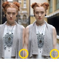 Даже тату одинаковые.