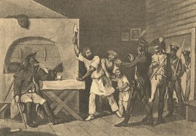 Русский Сцевола.
Под таким именем вошёл в историю безымянный крестьянин, герой Отечественной войны 1812 года, повторивший подвиг известного римлянина. 
В ноябре 1812 года в журнале  Сын Отечества , который начиная с осени 1812 года помещал в каждом из своих номеров  сводки с фронта , была опубликована следующая заметка:  В армии Наполеона (как у нас в конских заводах) клеймят солдат, волею или неволею вступающих в его службу. Следуя сему обыкновению, французы наложили клеймо на руку одному пленённому крестьянину.
 С удивлением спросил он: для чего его оклеймили? Ему ответили: это знак вступления в службу Наполеона. 
Крестьянин тут же схватил из-за пояса топор и отсек себе клеймёную руку. Нужно ли сказывать, что сей новый Сцевола был Русской? Одна мысль служить орудием Наполеону... подвигла его к сему геройскому поступку .