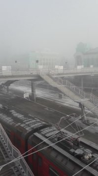 Новосибирск-Главный жд вокзал, пригородный вокзал Новосибирск-Главный, с переходного моста на ул. Ленина справа башня ДСа (извиняюсь за качество исходники сюда не лезли пришлось уменьшать)
