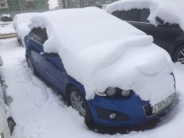 Красноярск:) Уже писали о нас:) Около 25см снега за ночь:)
