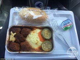 Нормальная еда, что аффтару не нравиться?
В общаге такой обед мог и с коробкой схавать :)