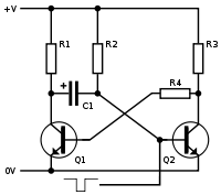 Мультивибра тор   релаксационный генератор электрических прямоугольных колебаний с короткими фронтами.