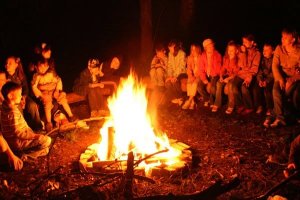 Прощальный пионерский костер.