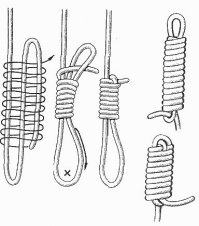 Повесить их надо на веревке с узлом "висельник", права на которые пока еще в общественном достоянии.