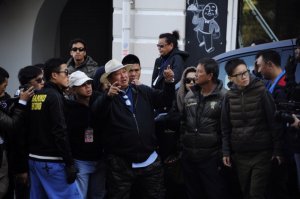 Саммо Хунг в первый день съемок фильма The Bodyguard (Старый телохранитель) во Владивостоке.