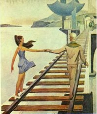 я конечно тот еще романтик ... 
к этому рисунку так и просится подпись "вид из кабины машиниста, скорость состава 90 км/ч" ...