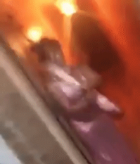 По-моему у неё глаза повылетали из орбит от такого удара.