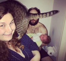 Туалет - не лучшее место для семейного фото!