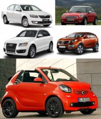 Skoda Octavia, MINI Cooper, Audi Q5, Kia Sportage Comfort 2.0, Smart Brabus fortwo cabrio!!!! 
Теперь я знаю как выгладят СПОРТКАРЫ!!!