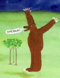 Вот самый нормальный медвед из кустов.