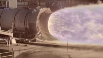 Выпустил реактивную струю для ускорения, правда топливо сгорело не полностью!