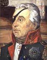 Московского легиона подполковник Голенищев-Кутузов, приведший гренадерский свой баталион, из новых и молодых людей состоящий, до такого совершенства, что в деле с неприятелем превосходил оный старых солдат. Сей штаб-офицер получил рану пулею, которая, ударивши между глазу и виска, вышла на пролёт в том же месте на другой стороне лица.

  Доклад главнокомандующего Крымской армией генерал-аншефа В. М. Долгорукова Екатерине II от 28 июля 1774 года