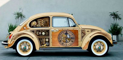 А симпанк-вот он (от слова Steam-пар.То бишь поклонники направления научной фантастики,где люди в совершенстве освоили механику и паровые машины.)
Стиль-Англия конца 19 века (викторианский стиль,нечто из "Шерлока Холмса").