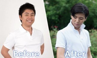 Мне кажется, "ДО" мужик выглядел счастливее.