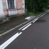 С кошкой, под разметкой на обочине, еще можно понять и на зрение -8 списать. А вот это как обьяснить?