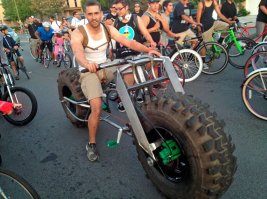 Постройка велосипеда с колесами от автомобиля