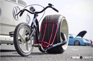 Постройка велосипеда с колесами от автомобиля