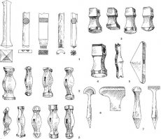 Кузнечные чеканы: 1   фасонные; 2   двусторонние; 3   односторонние; 4   односторонний натяжной; 5   для насечки; 6   для складок; 7   бортовой