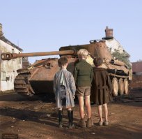 Французские дети у пантеры.