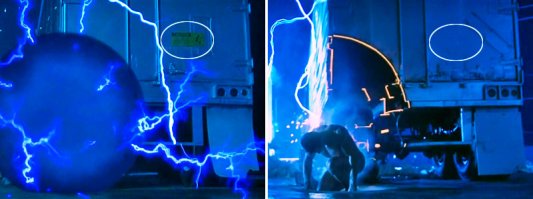 Поврежденная линия электропередач впечатлила очевидцев бегущими огненными вспышками