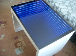 Знаю человека, который у себя в ванной пол сделал типа как на моей картинке стол. очень впечатляет.