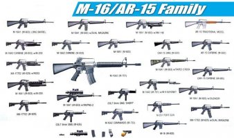 Мифы о М-16...
1. Низя в рукопашной.. Так и любой автомат нельзя использовать в рукопашной. Для этого есть нож и пистолет.
2. Боится грязи. После того, как амеры доработали оружие, уже нет. Кстати, если не чистить калаш, то тоже можно оказаться без оружия.
3. Очень сложна. Мелкие детали есть, но неполная разборка осуществляется за 4-5 сек.
4. Ненадежна. Калашников высоко оценил М-16 в плане надежности и функциональности. Он в этом знал толк...
Ну и конечно амеры на на каждый случай сделали свой апгрейд.