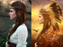 Тут не "Мастерский фотошоп" а просто фотожаба...Вот мастерский