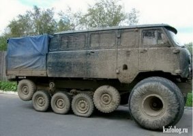 Монстр-трак из ГАЗ-66, МАЗ и Волги