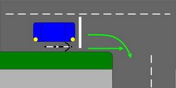 Смотрим и изучаем!))

Проезд перекрестка прямо для велосипедиста - Тоже обычно удается без проблем. Как правило, прямо можно ехать из любого ряда, в том числе и из нашего любимого правого. Только следует заблаговременно выехать на середину правого ряда, и развить достаточно большую скорость - чтобы водитель едущего сзади автомобиля, при повороте направо, не надумал вас обогнать.
Рисунок: Проезд перекрестка прямо   неправильно.