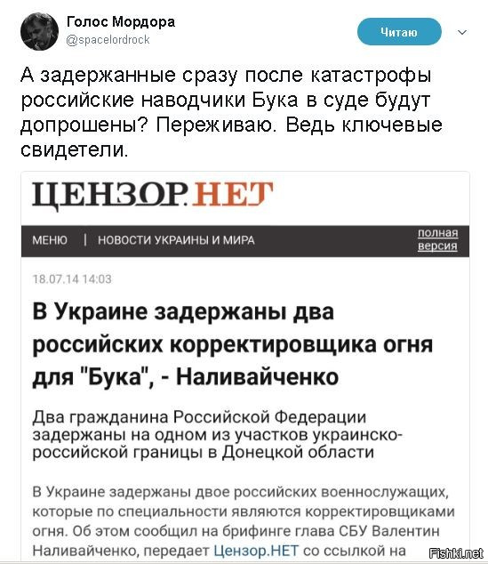 А мы-то, дураки, всегда думали, что "Бук" наводится на цель с помощью РЛС "Купол"! Ан нет, оказывается, что с помощью "корректировщиков"!