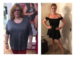 Вот только не надо говорить, что помогло только лишь уменьшение количества съеденного. Почему про спорт не написали? 
С такого веса уйти в норму, чтобы кожа не висела - без спорта нельзя. И то, неуверена, что поможет. Может ещё и хирургам поработать придётся.