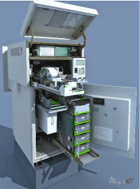 Стесняюсь спросить, а как можно взрослому человеку поместиться внутрь банкомата и запереться, да к тому же случайно? Туда максимум кошку или небольшую собаку можно запихать.