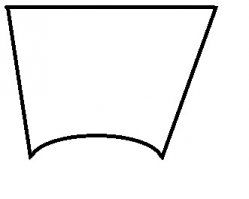 Ну стены внутри квартиры в принципе прямые, просто они расположены примерно так. Очень утрировано конечно, искажение на деле гораздо меньше, но просто даёт понимание, что с фасада сторона комнаты меньше, чем со стороны выходящей во двор. Так что мебель обычная.