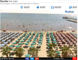 Как з....и такие говно вбросы. Достаточно зайти на любую веб камеру из перечисленных городов, что бы убедиться, что народу там достаточно.

Вот камера с Дурреса: