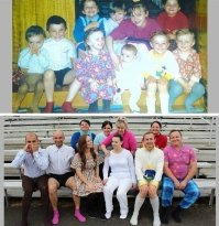 Если это примерно ровесники, то третья слева в нижнем ряду охрененно сохранилась.