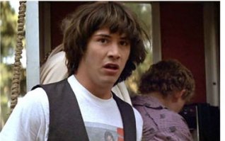 Киану Ривз и его мем из Невероятные приключения Билли и Теда