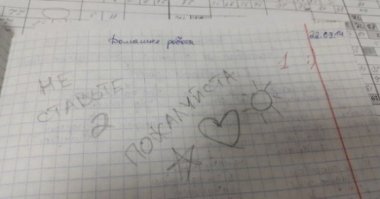 Я наверно очень добрый, не смог бы кол поставить.
 Училку на КОЛ !!!