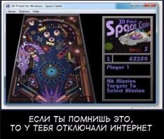 когда был этот пинбол, интернета не было имхо у 95% тех кто собсно в этот пинбол и играл