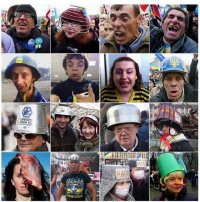 А сколько интеллекта просматривается в этих обворожительных свиньях...., Эти твари божьи даже кастрюльками свой интеллект прикрыли....
Фу б...ля свиньи, вы все дальше и дальше от России...!!! 
Так держать!!!