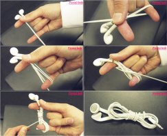 Провода вот так на крючки вешать?
Идея совсем слабенькая!
Если вот так замотать и повесить на крючок, то гораздо меньше места займет и не запутается. К тому же, размотать - как два пальца об асфальт: нужно только за концы потянуть